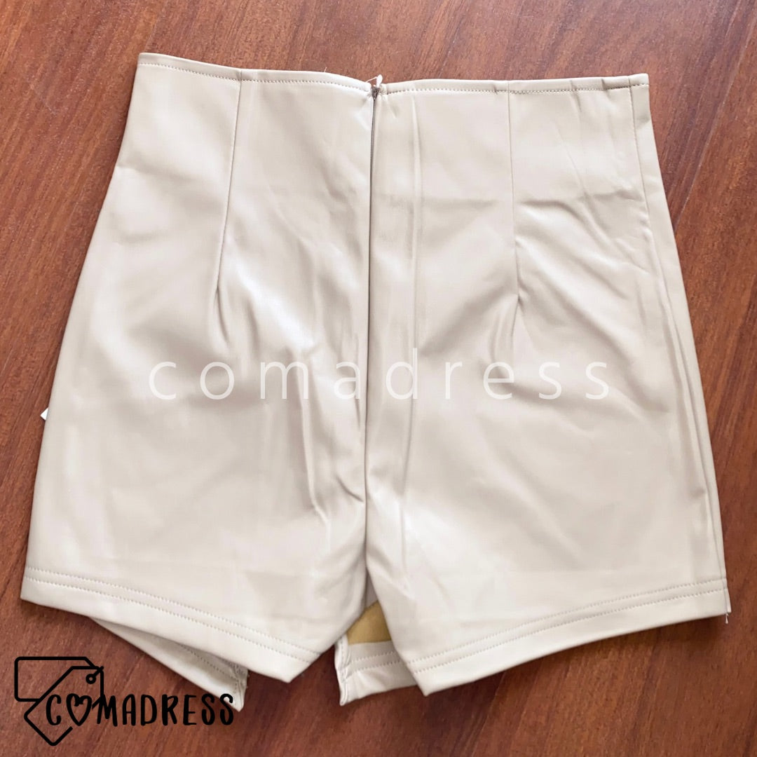 Falda Short Eco Cuero