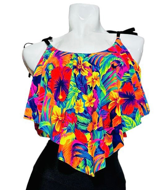 Top Bikini Largo amarras Tropical