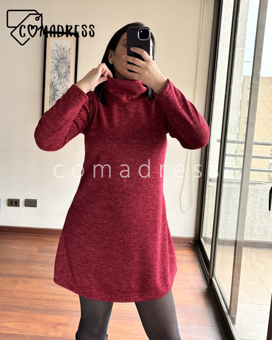 Vestido Lanilla Rojo Italiano