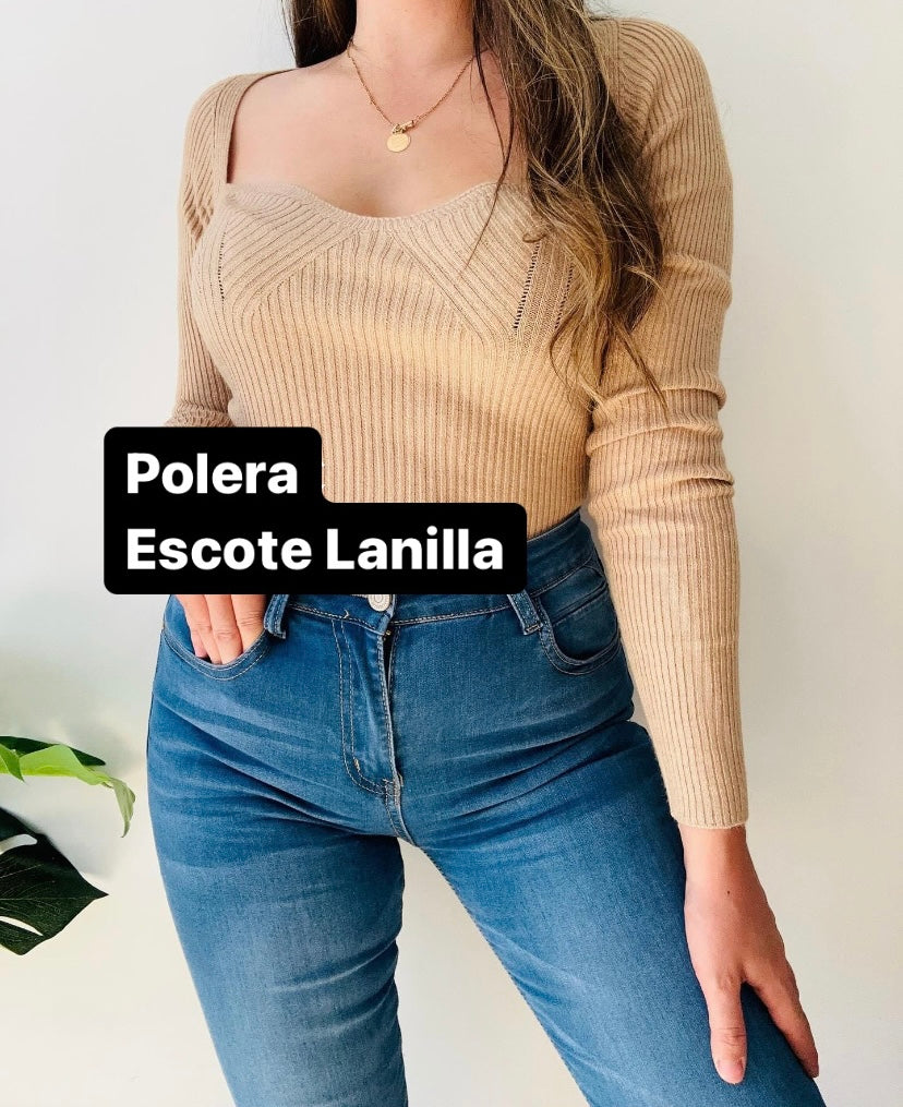 Polera Escote Lanilla