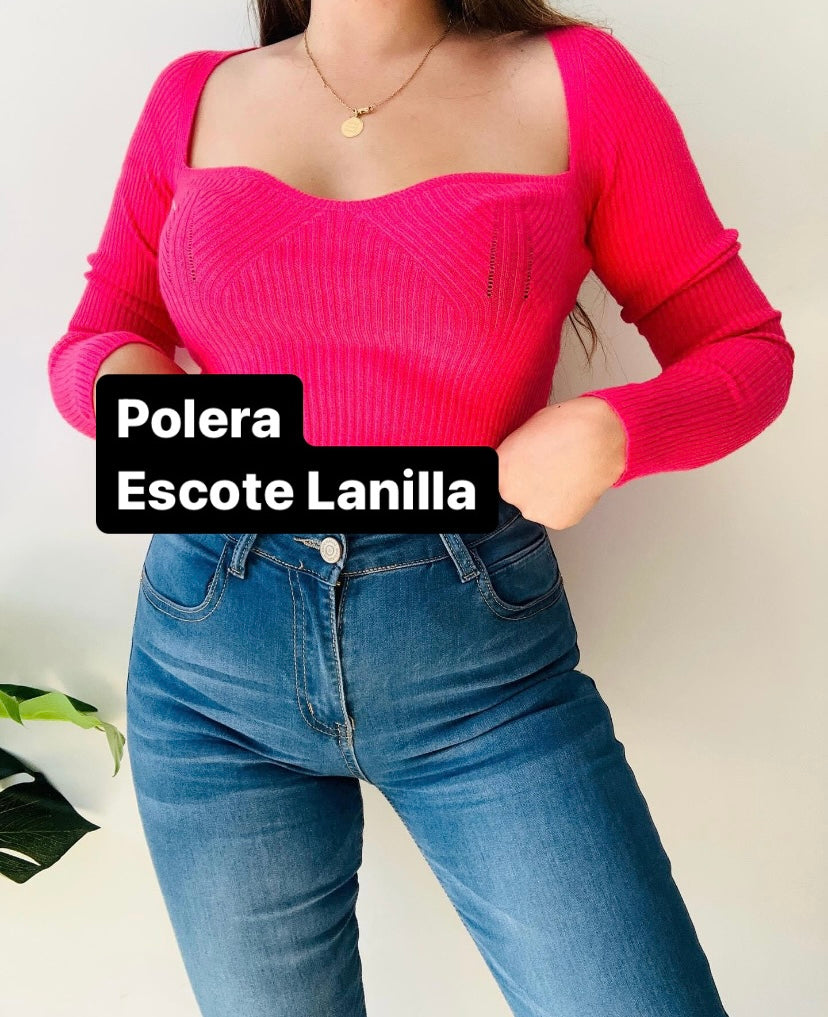 Polera Escote Lanilla