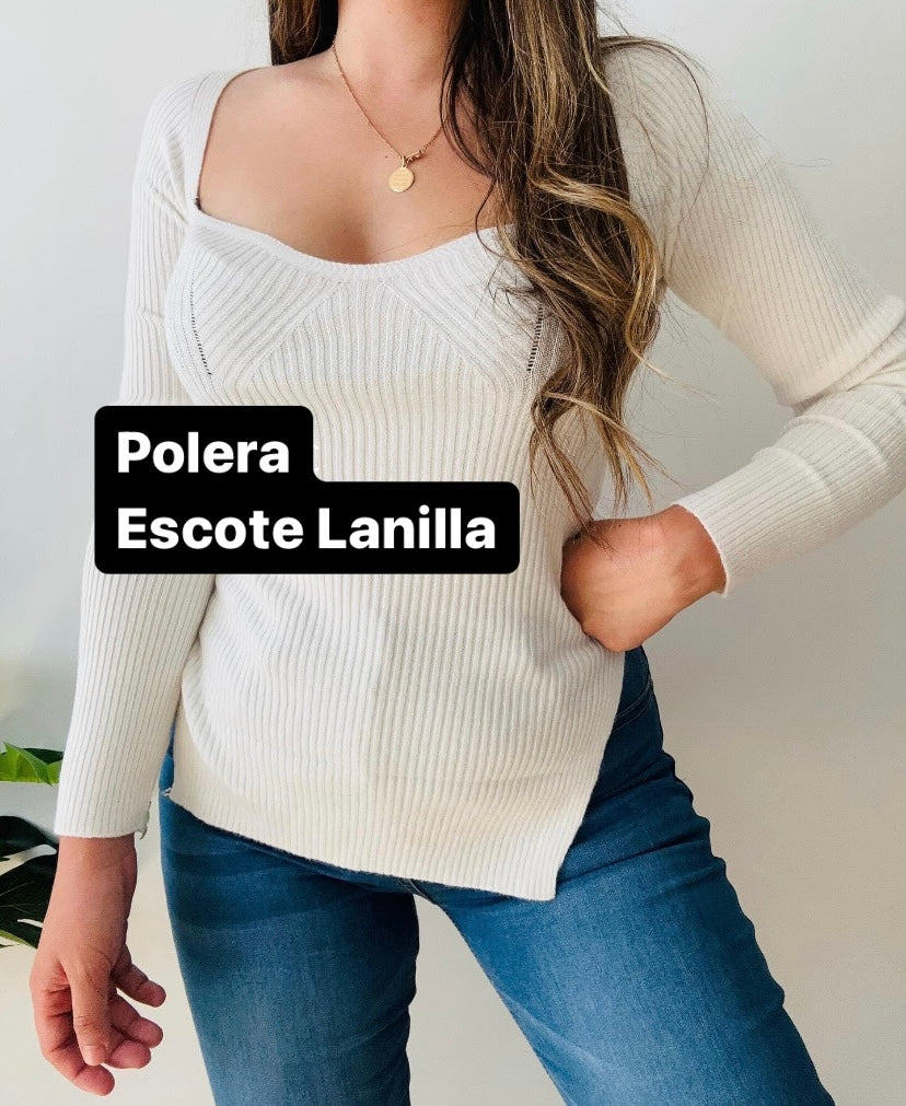 Polera Escote Lanilla