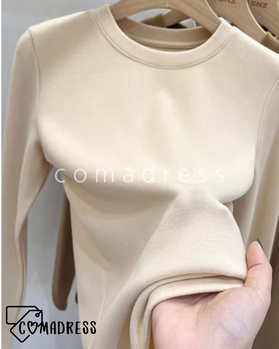 Camiseta Premium Algodón Beige