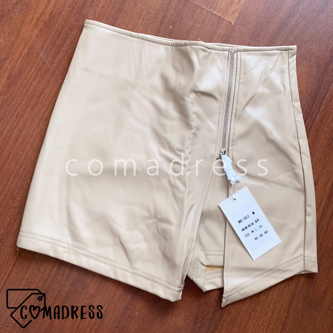 Falda Short Eco Cuero