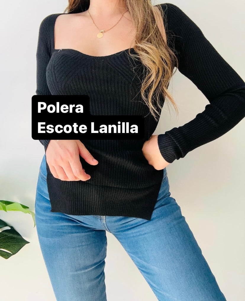 Polera Escote Lanilla
