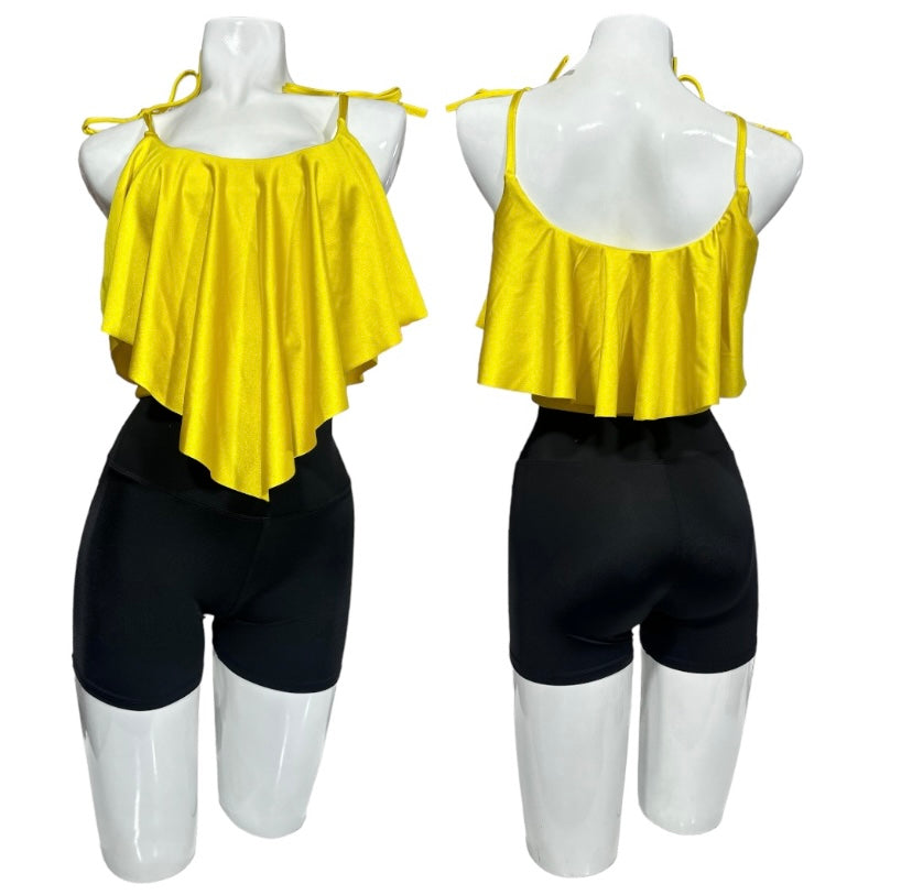 Top Bikini Largo amarras Amarillo