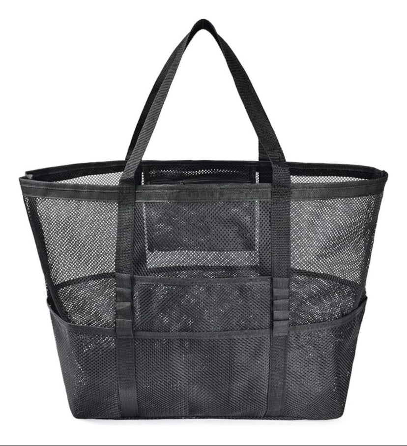 Bolso Playero Malla Negro