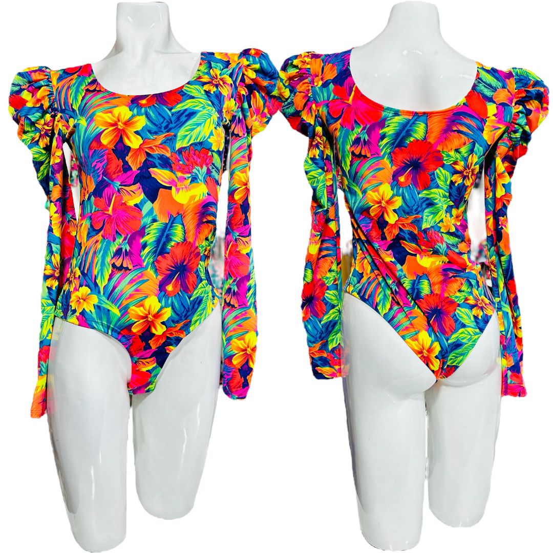 Body Princesa Manga Larga Tropical