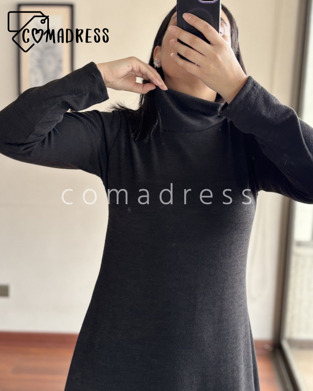Vestido Lanilla Negro