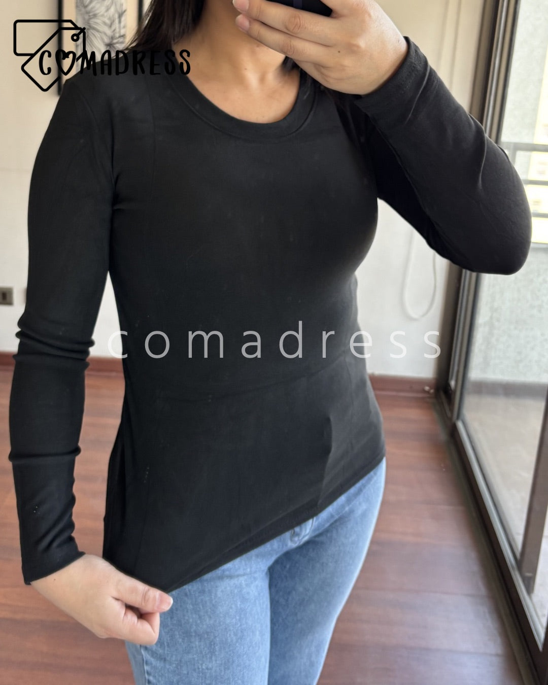 Camiseta Premium Algodón Negro