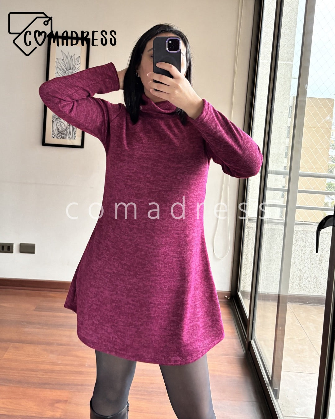 Vestido Lanilla Vino