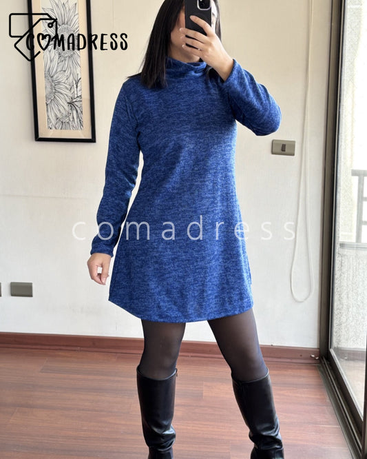 Vestido Lanilla Azul Rey