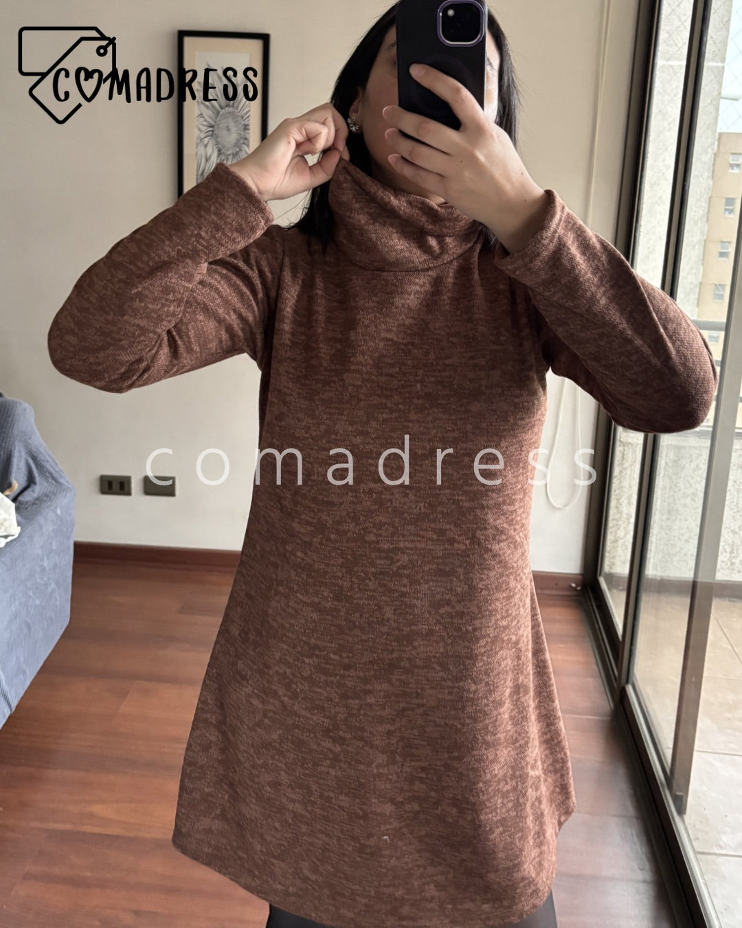Vestido Lanilla Café
