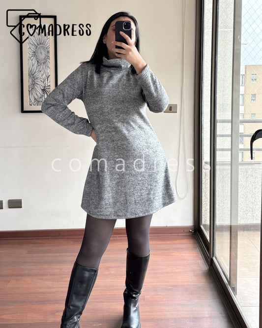Vestido Lanilla Gris