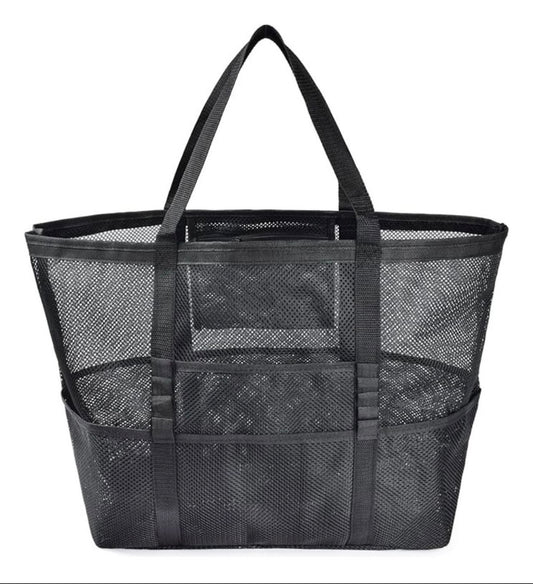 Bolso Playero Malla Negro