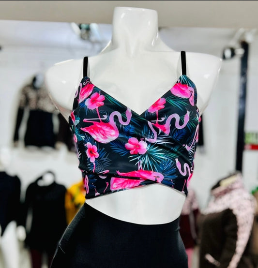 Bikini Cruzado Flamenco Oscuro